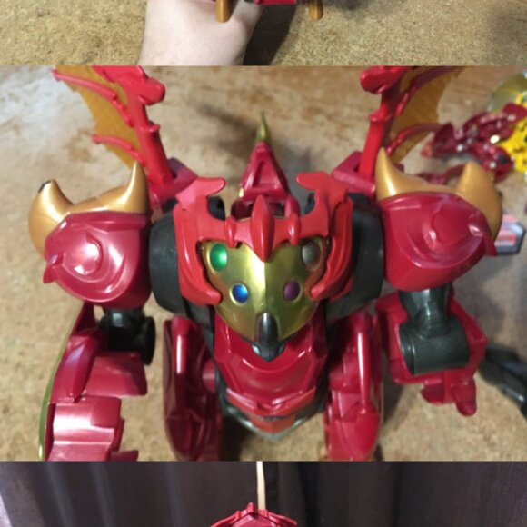 BAKUGAN TOY LOT SPINMASTER DRAGONOID INFINITY W WINGS YELLOW DRAGONOID RED PYRUS - Picture 4 of 10
